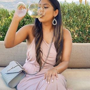 Super comfy sexy dusty pink maxi dress with high slits